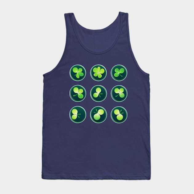 9 shamrock logo in St Patricks day lucky day Tank Top by MilkyBerry